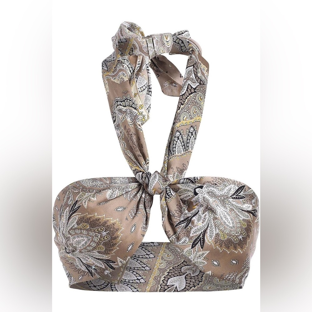Paisley mandala silk shirt, scarf or head wrap - Picture 2 of 6